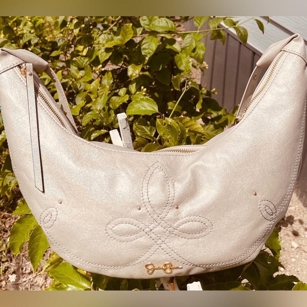 JESSICA SIMPSON London Hobo Shoulder Bag In Champagne